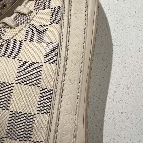 Louis Vuitton Damier Azur Hi Top Sneaker Size 37.5. - Picture 6 of 12